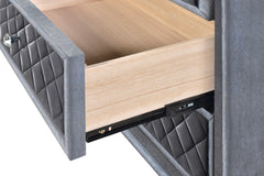 Cameo Gray Upholstered Panel Bedroom Set - Ornate Home