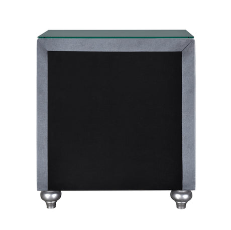 Cameo Gray Upholstered Panel Bedroom Set - Ornate Home