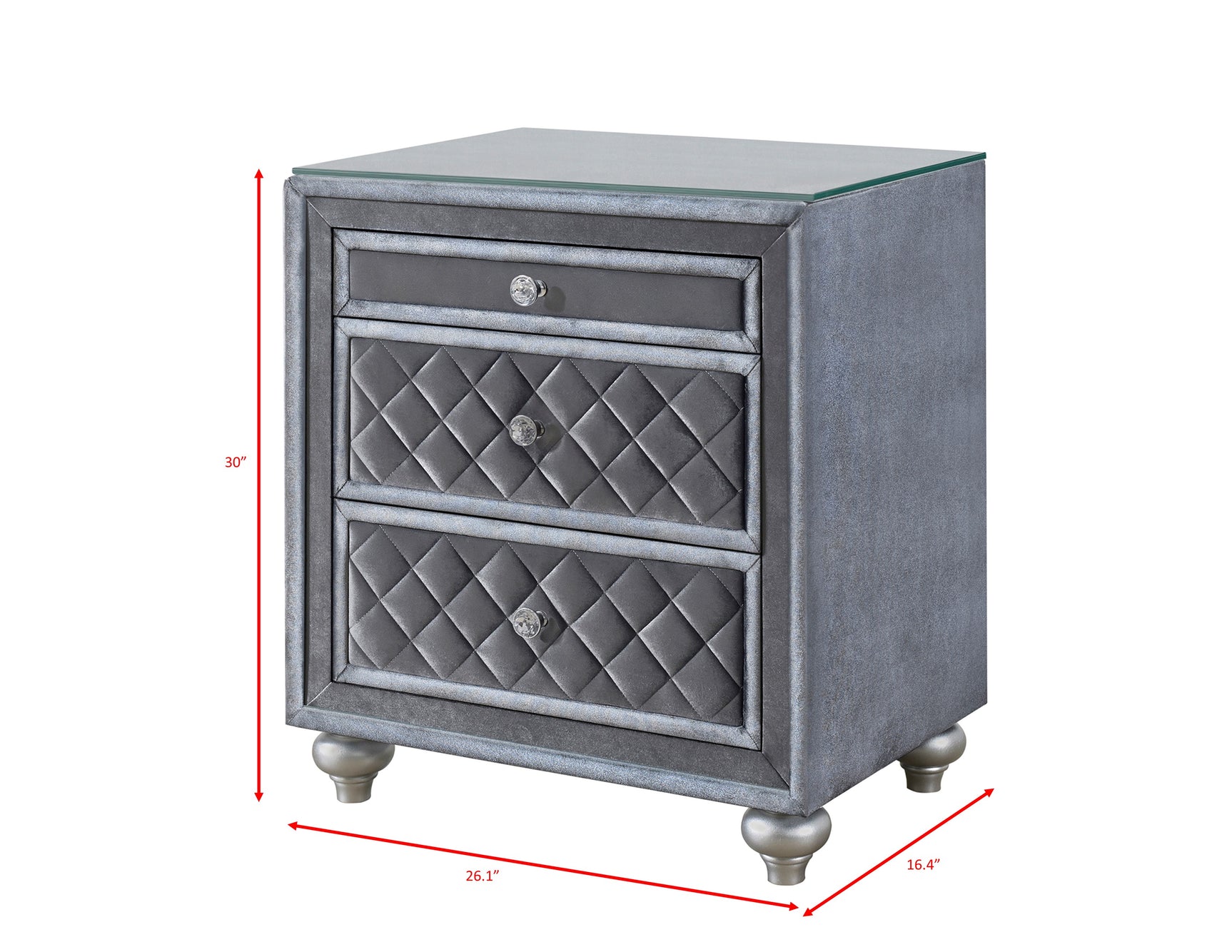 Cameo Gray Upholstered Panel Bedroom Set - Ornate Home