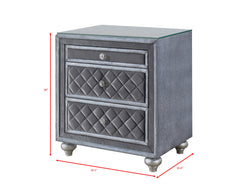 Cameo Gray Upholstered Panel Bedroom Set - Ornate Home