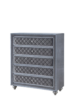 Cameo Gray Upholstered Panel Bedroom Set - Ornate Home