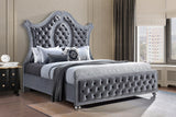 Cameo Gray Upholstered Panel Bedroom Set - Ornate Home