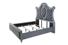Cameo Gray Upholstered Panel Bedroom Set - Ornate Home