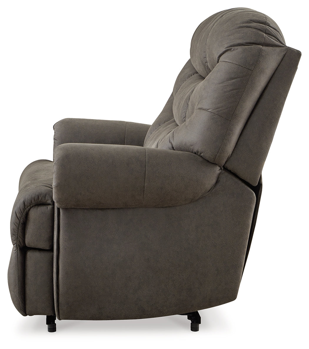 Camera Time Gunmetal Recliner (Online Special Price) - Ornate Home