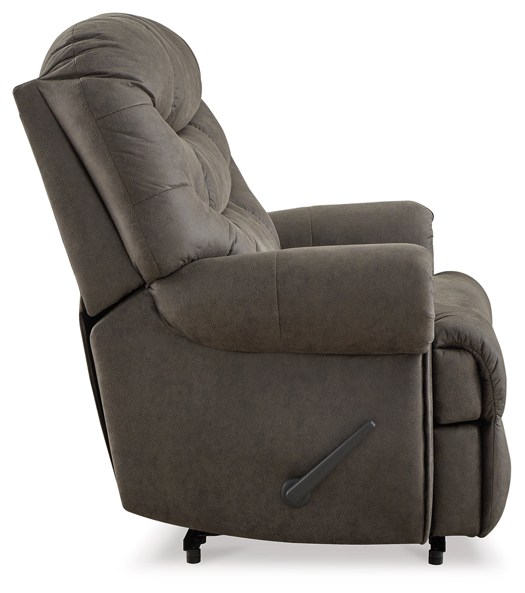 Camera Time Gunmetal Recliner (Online Special Price) - Ornate Home