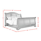 Cameron 3-Piece Cherry Queen Sleigh Bedroom Set