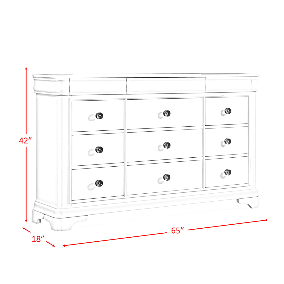 Cameron 5-Piece Cherry Queen Sleigh Bedroom Set with 2 Nightstands, Dresser & Chest - Ornate Home