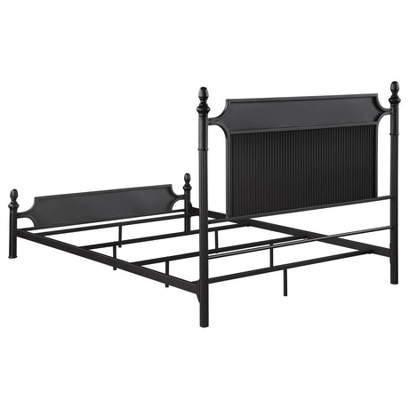 Cameron Black Queen Panel Bed - Ornate Home