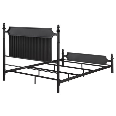 Cameron Black Queen Panel Bed - Ornate Home