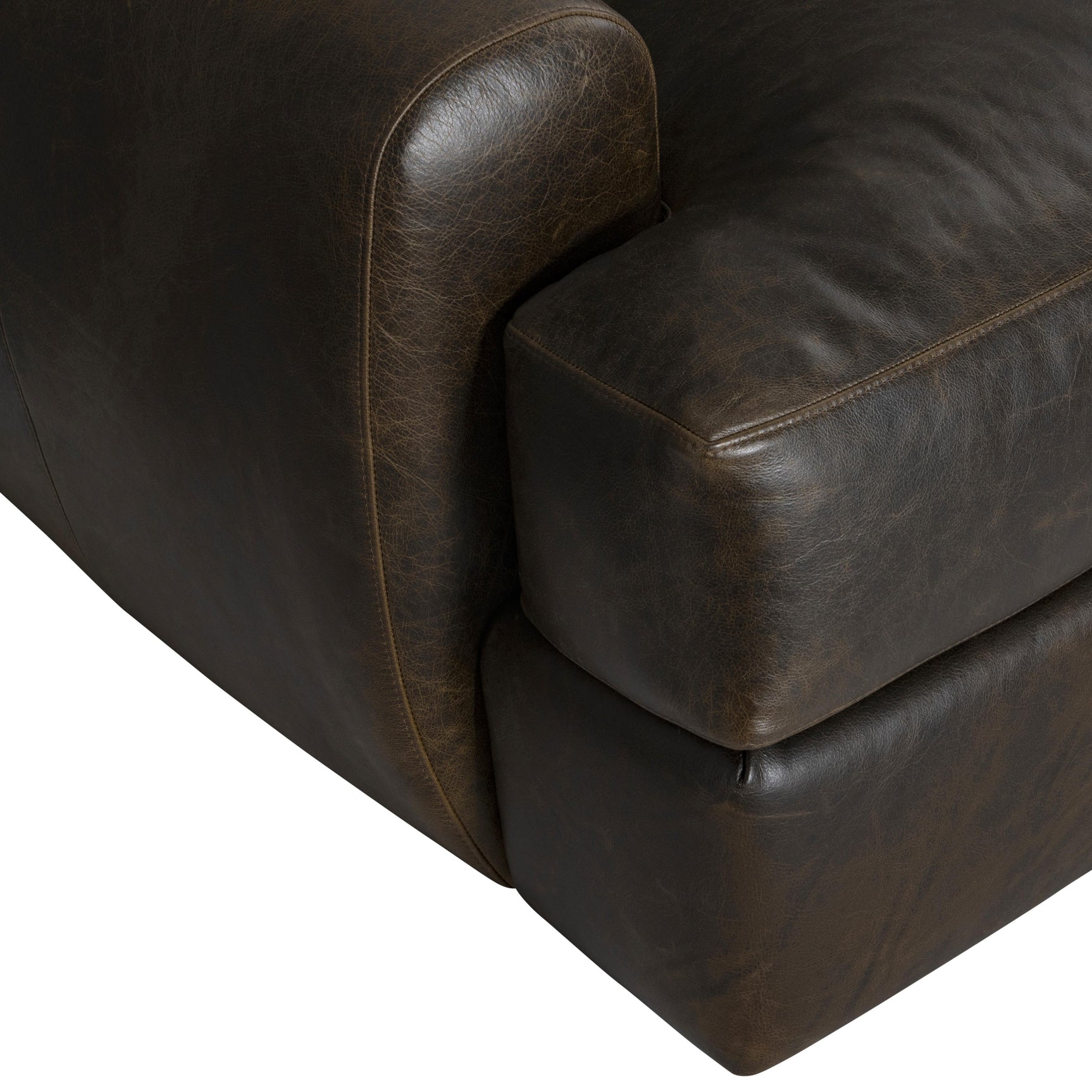 Cameron Brown Leather Sofa - Ornate Home