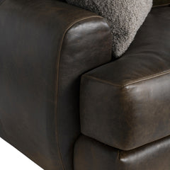Cameron Brown Leather Swivel Chair - Ornate Home
