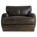Cameron Brown Leather Swivel Chair - Ornate Home