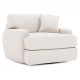 Cameron Ivory Swivel Chair - Ornate Home