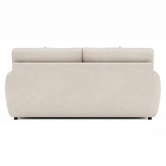 Cameron White/Cream Leather Loveseat - Ornate Home