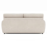 Cameron White/Cream Leather Loveseat - Ornate Home