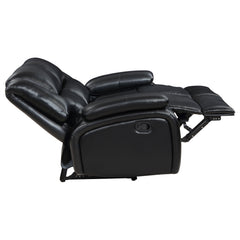 Camila Black 2-piece Upholstered Motion Reclining Sofa Set - Ornate Home