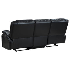 Camila Black 3-piece Upholstered Motion Reclining Sofa Set - Ornate Home