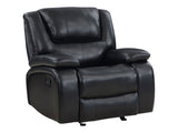 Camila Black Glider Recliner - Ornate Home