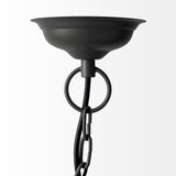 Camila Black Metal Mesh-Style Four Bulb Chandelier - Ornate Home