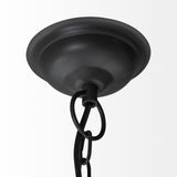 Camila Black Metal Mesh-Style Four Bulb Chandelier - Ornate Home