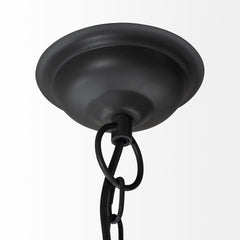 Camila Black Metal Mesh-Style Four Bulb Chandelier - Ornate Home