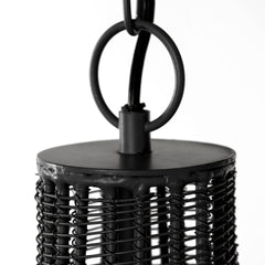 Camila Black Metal Mesh-Style Four Bulb Chandelier - Ornate Home