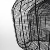 Camila Black Metal Mesh-Style Four Bulb Chandelier - Ornate Home
