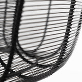 Camila Black Metal Mesh-Style Four Bulb Chandelier - Ornate Home