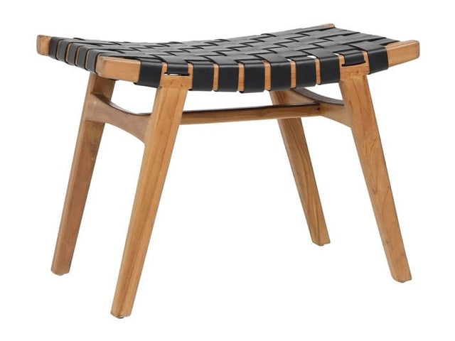 Camila Black/Natural Stool - Ornate Home