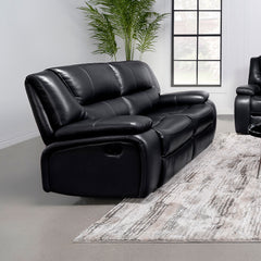 Camila Black Reclining Loveseat - Ornate Home