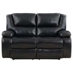 Camila Black Reclining Loveseat - Ornate Home