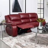 Camila Red Reclining Sofa - Ornate Home