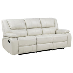 Camila White 2-Piece Upholstered Reclining Sofa Set - Ornate Home