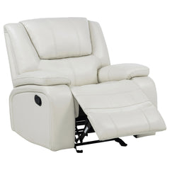 Camila White Upholstered Glider Recliner Chair - Ornate Home