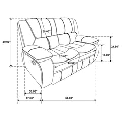 Camila White Upholstered Motion Reclining Loveseat - Ornate Home