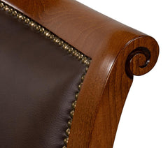 Camile Brown Leather Side Chair (Set of 2) - Ornate Home