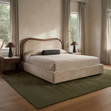 Camilla Oat/Dark Brown King Bed - Ornate Home