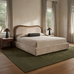 Camilla Oat/Dark Brown King Bed - Ornate Home