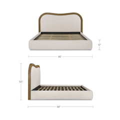 Camilla Oat/Dark Brown King Bed - Ornate Home