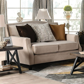 Camilla Tan Loveseat - Ornate Home