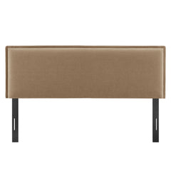 Camille Almond Upholstered Linen Blend Queen Size Headboard - Ornate Home