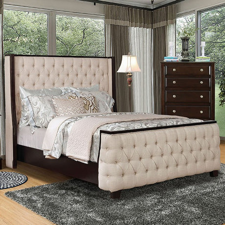 Camille Beige Queen Bed - Ornate Home