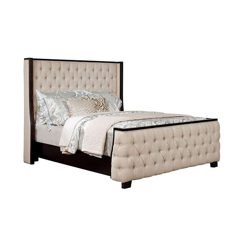 Camille Beige Queen Bed - Ornate Home