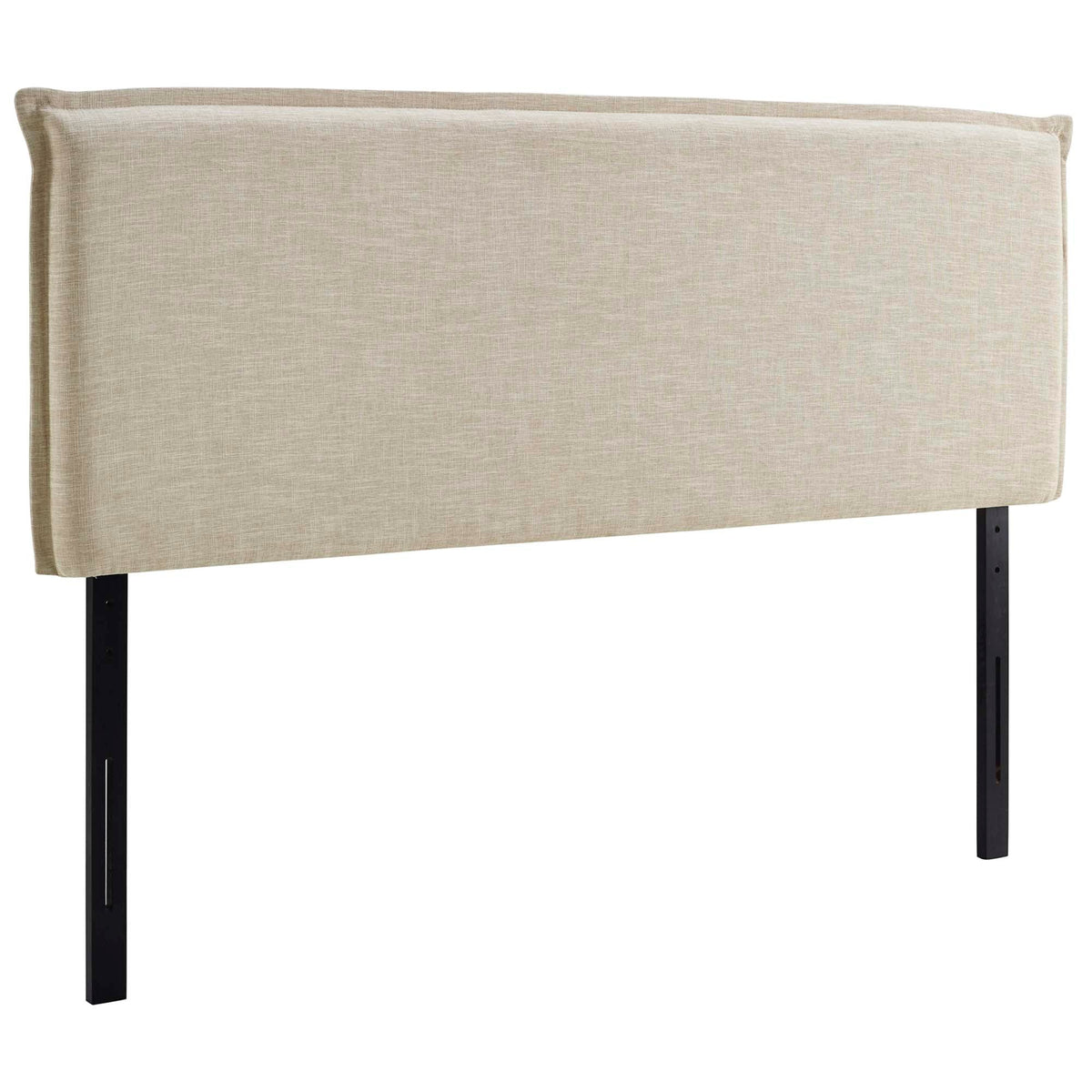 Camille Beige Upholstered Fabric Queen Headboard - Ornate Home