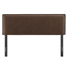 Camille Cocoa Upholstered Linen Blend Full Size Headboard - Ornate Home
