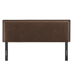 Camille Cocoa Upholstered Linen Blend Full Size Headboard - Ornate Home