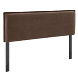 Camille Cocoa Upholstered Linen Blend Queen Size Headboard - Ornate Home