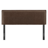 Camille Cocoa Upholstered Linen Blend Queen Size Headboard - Ornate Home
