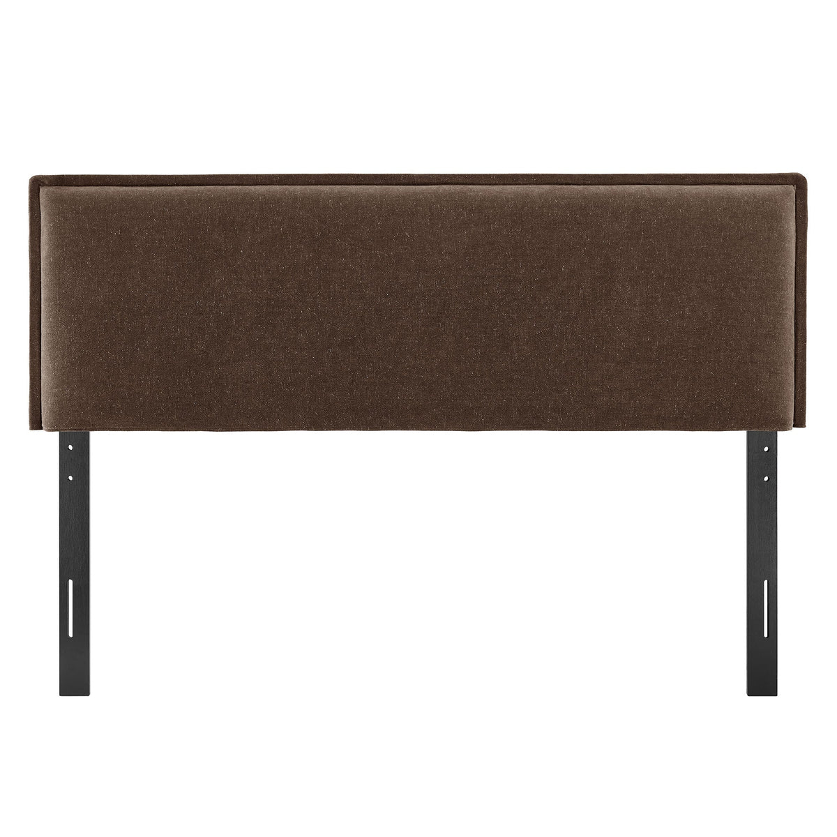 Camille Cocoa Upholstered Linen Blend Queen Size Headboard - Ornate Home