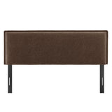 Camille Cocoa Upholstered Linen Blend Queen Size Headboard - Ornate Home